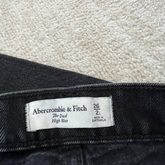 Abercrombie & Fitch High Waisted Dad Jeans Button Fly 26 / 2 Long - Picture 2 of 11